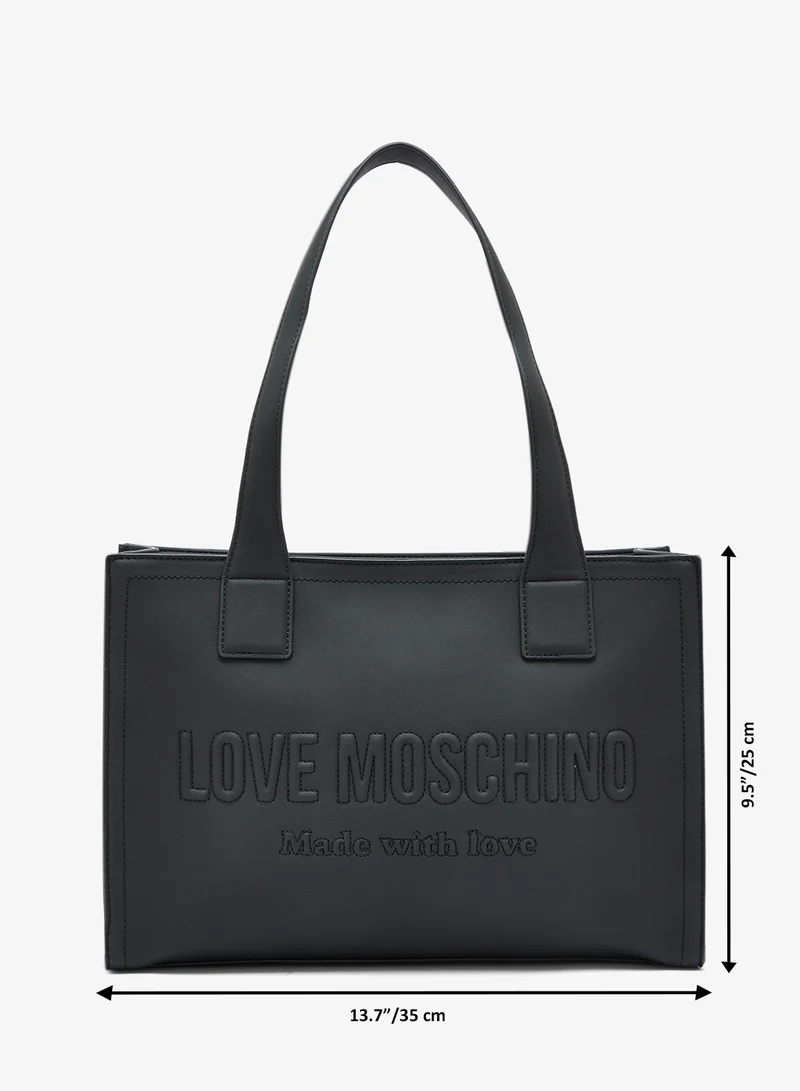 Love Moschino  Signature Love GRS PU Shopper Tote for Women | Best Price UAE